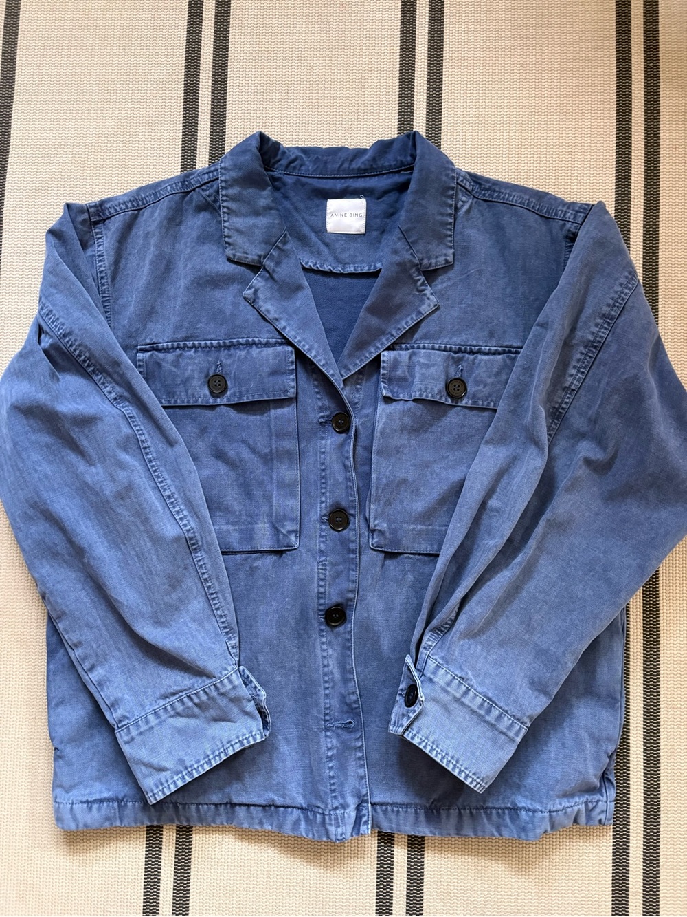 Anine Bing Washed Blue Utility Jacket